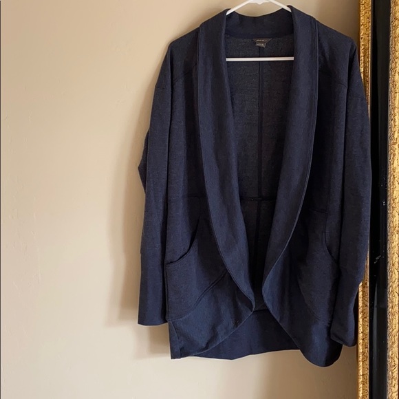 eddie bauer camp fleece wrap cardigan